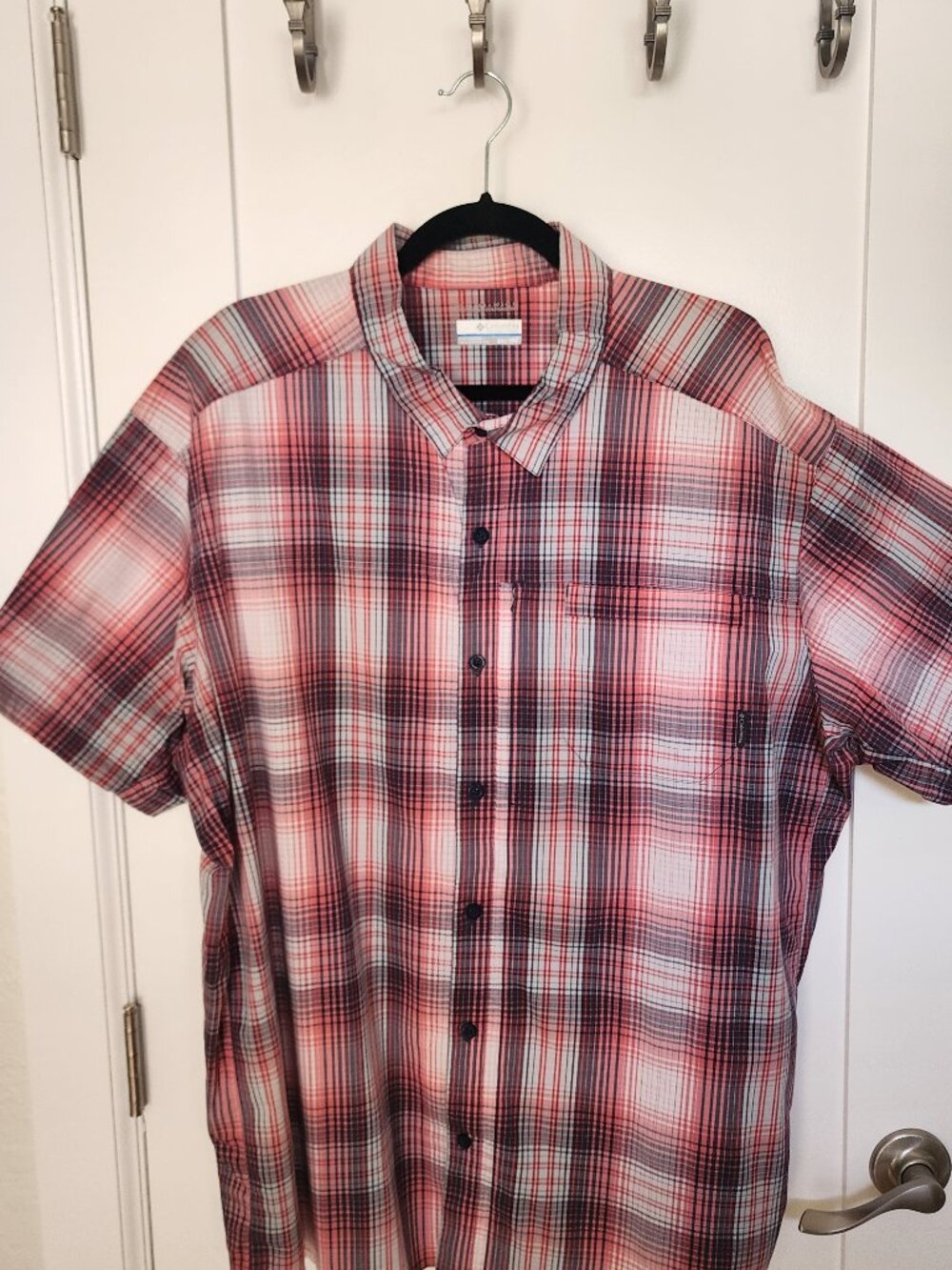Columbia Omni Wick XXL/2TG Mens ShortSleeve Casual Button Up